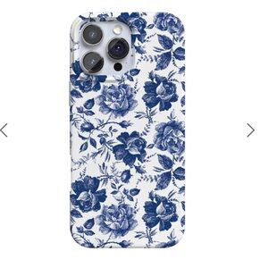 This Blue & White Rose Floral Phone Case From Casely, iPhone 14 Pro
